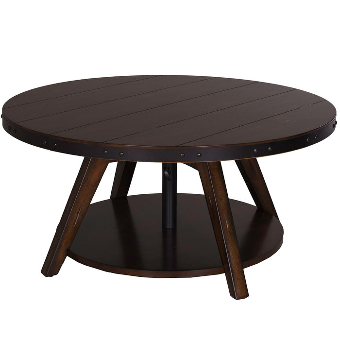 Aspen Skies Motion Cocktail Table in Russet Brown