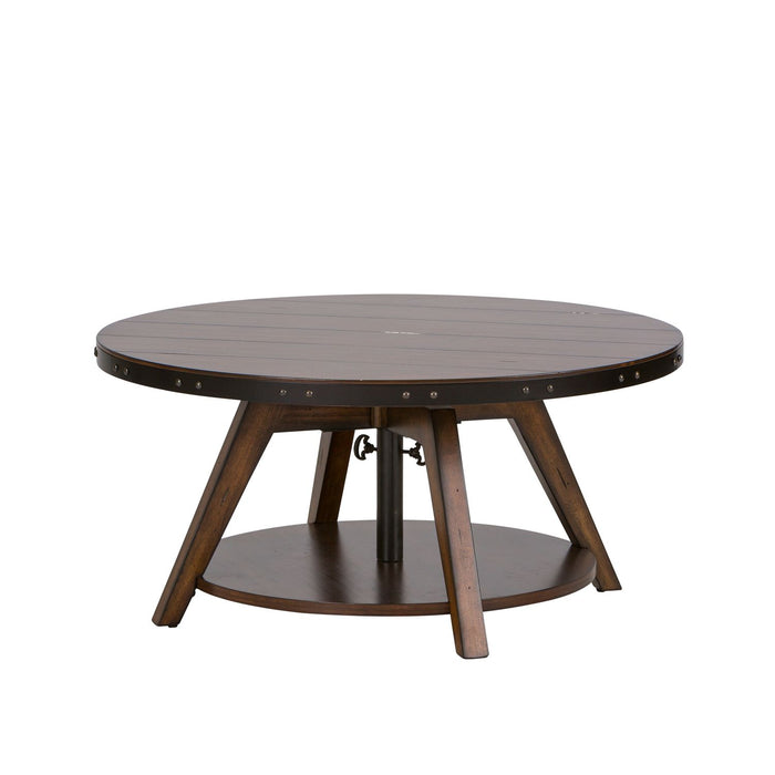 Aspen Skies Motion Cocktail Table in Russet Brown