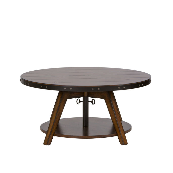 Aspen Skies Motion Cocktail Table in Russet Brown