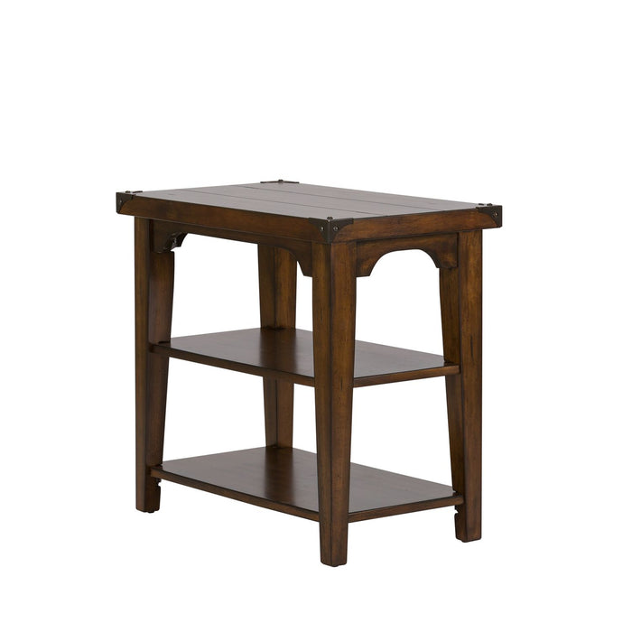 Aspen Skies Chair Side Table in Russet Brown