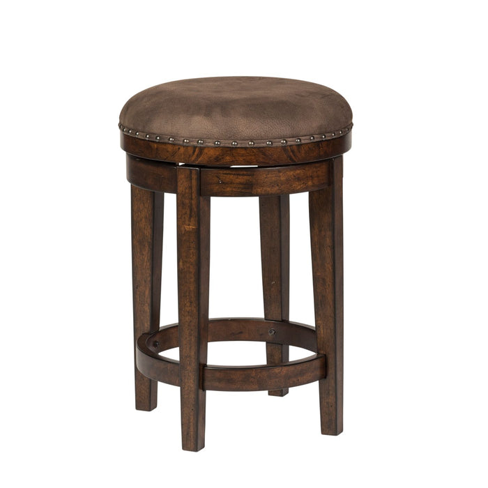 Aspen Skies Swivel Barstool in Russet Brown