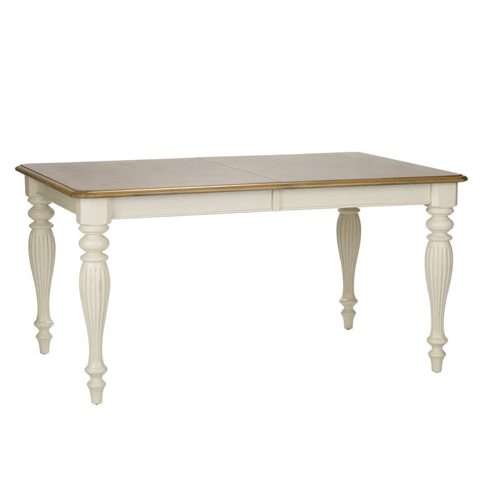 Cumberland Creek Rectangular Leg Table in Nutmeg/White