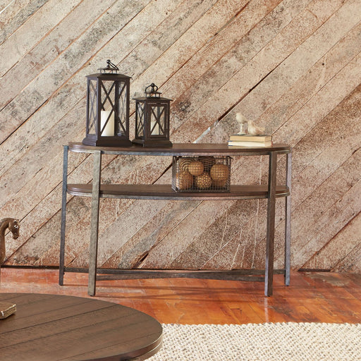 Liberty Breckinridge Demilune Sofa Table in Mahogany image