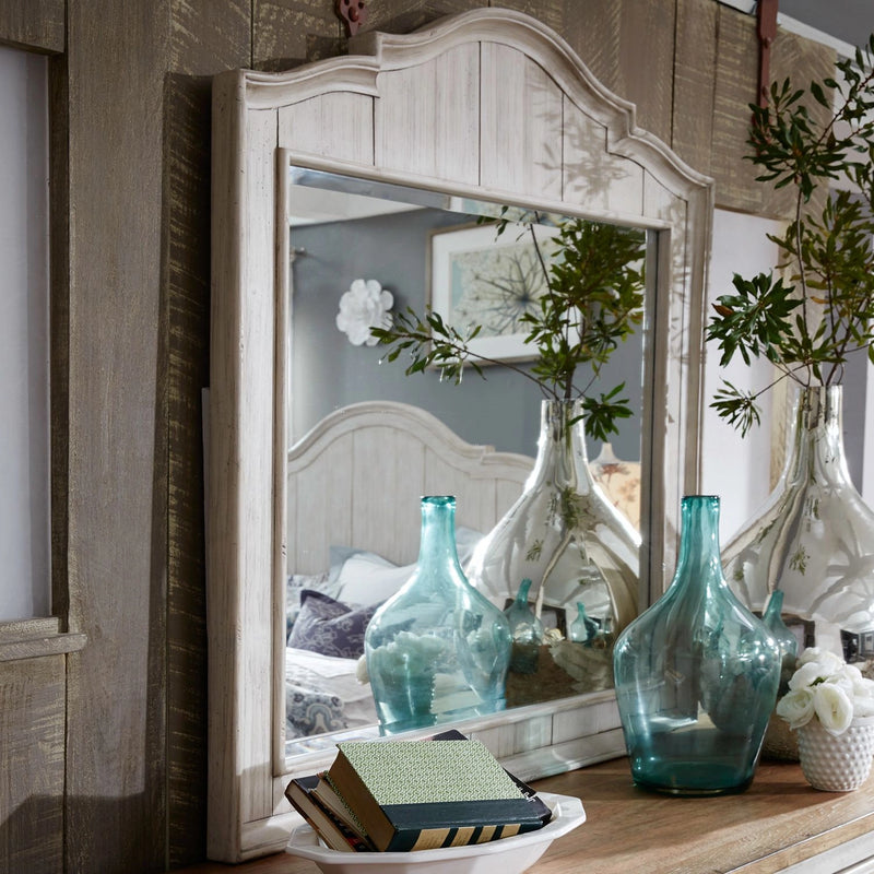 Farmhouse Reimagined Mirror in Antique White image