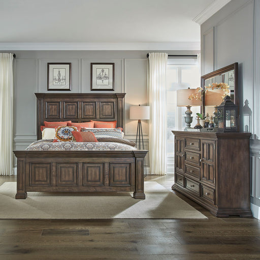 Big Valley Queen Panel Bed, Dresser & Mirror image