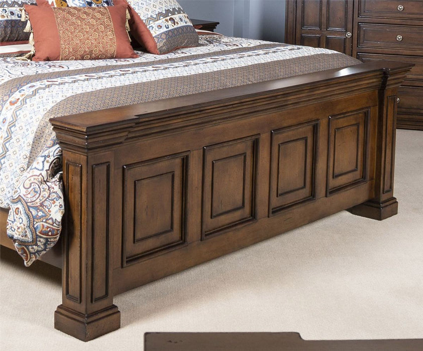 Liberty Furniture Big Valley King Panel Bed in Brownstone