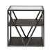 Arista Chair Side Table in Cobblestone Brown image