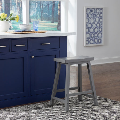 Liberty Furniture Creations II 24 Inch Sawhorse Barstool in Gray (Set of 2) image