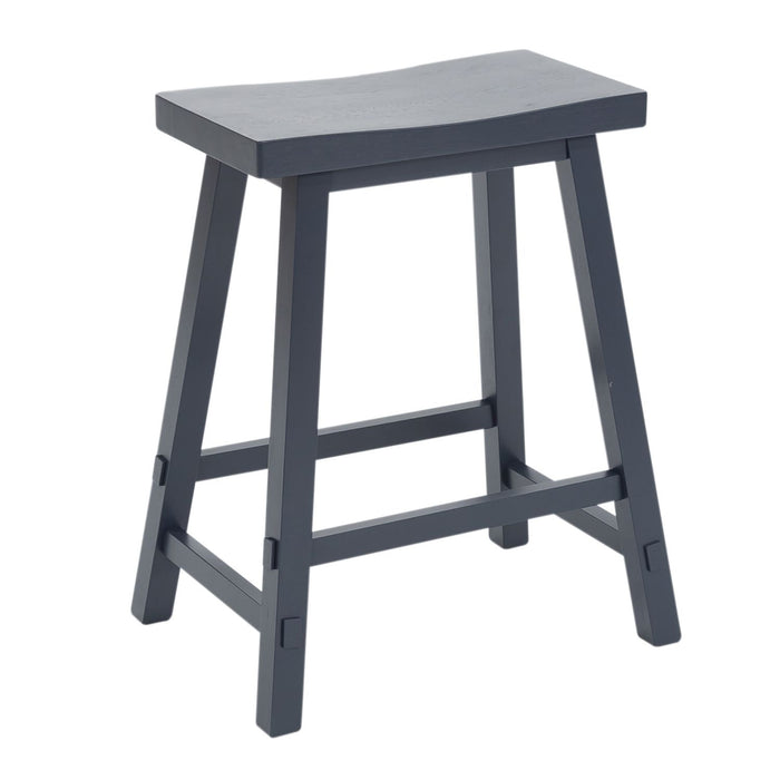 Creations II 30 Inch Sawhorse Barstool in Navy (Set of 2)