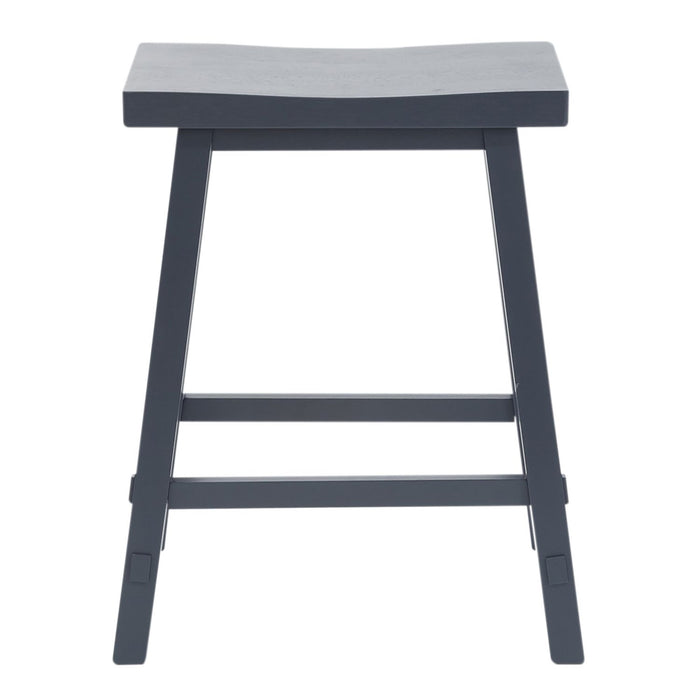 Creations II 30 Inch Sawhorse Barstool in Navy (Set of 2)