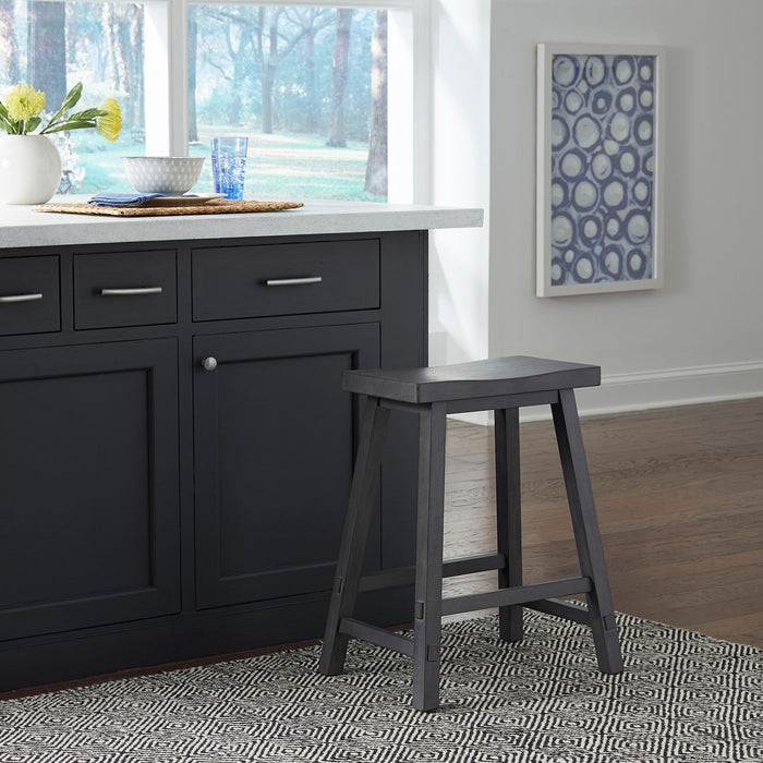 Liberty Furniture Creations II 30 Inch Sawhorse Barstool in Slate (Set of 2) image