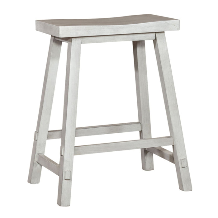 Creations II 30 Inch Sawhorse Barstool in White (Set of 2)