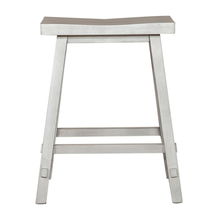 Creations II 30 Inch Sawhorse Barstool in White (Set of 2)