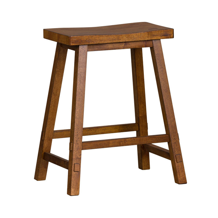 Creations II 24 Inch Sawhorse Barstool in Tobacco Finish (Set of 2)