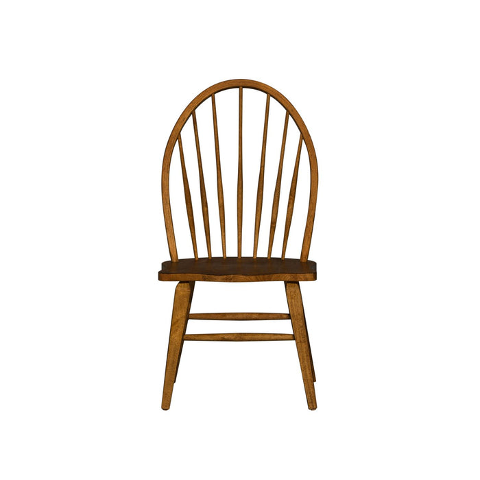 Hearthstone Windsor Back Side Chair in Rustic Oak (Set of 2)