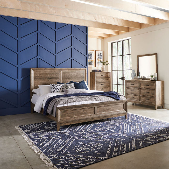 Ridgecrest King California Panel Bed, Dresser & Mirror, Chest image
