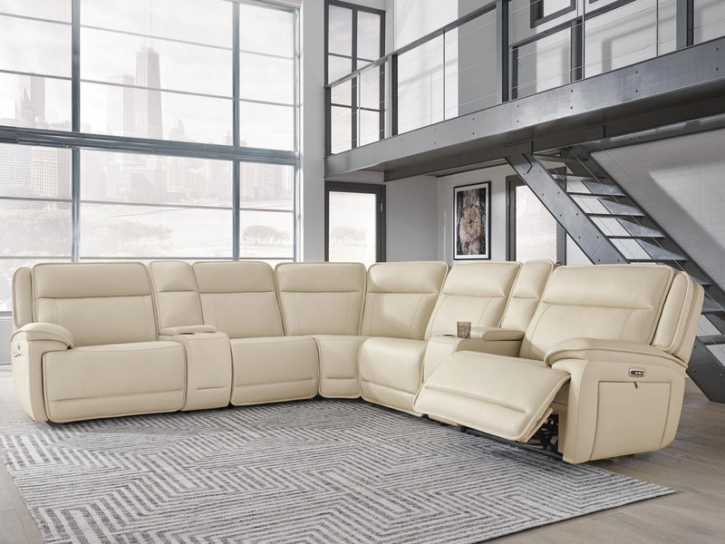 Double Deal Reclining Sectional with 2 Consoles