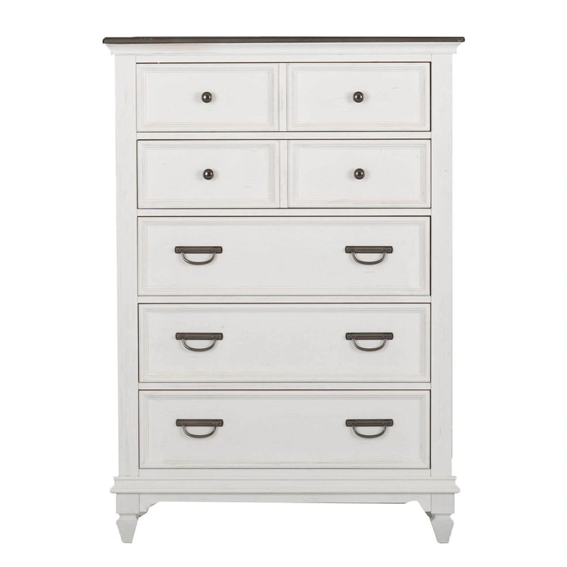 Allyson Park King California Panel Bed, Dresser & Mirror, Chest image