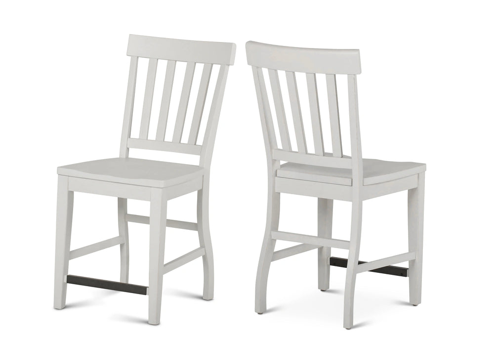 Steve Silver Cayla Counter Chair in Antique White (Set of 2)