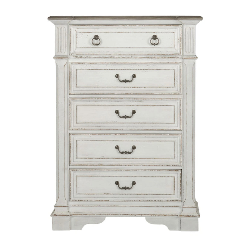 Abbey Park King California Panel Bed, Dresser & Mirror, Chest, Night Stand image