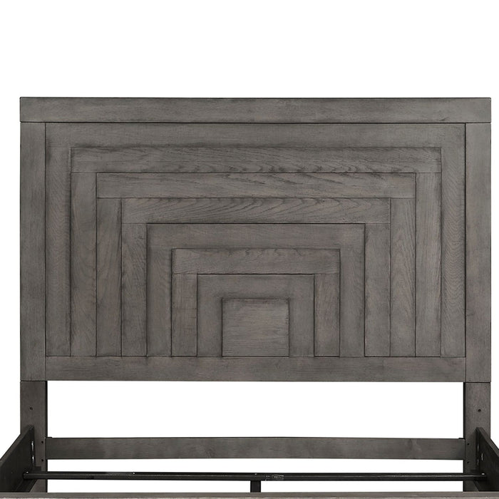 Modern Farmhouse King Platform Bed in Dusty Charcoal