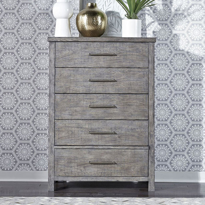Liberty Furniture Modern Farmhouse Drawer Chest in Dusty Charcoal