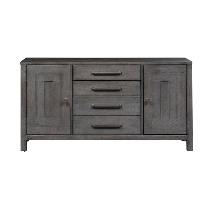 Modern Farmhouse Credenza in Dusty Charcoal