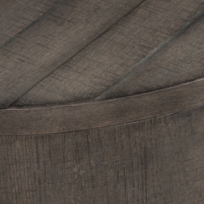 Modern Farmhouse Drum Cocktail Table