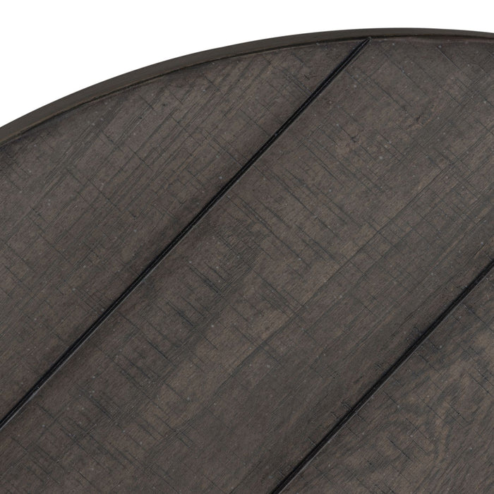Modern Farmhouse Splay Leg Round Cocktail Table in Dusty Charcoal