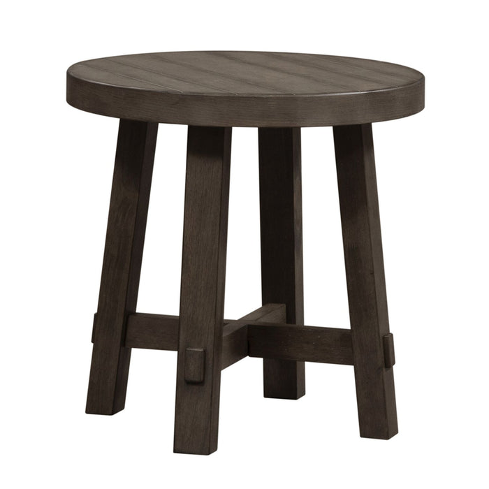 Modern Farmhouse Splay Leg Round End Table