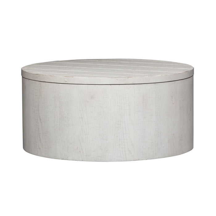 Modern Farmhouse Drum Cocktail Table