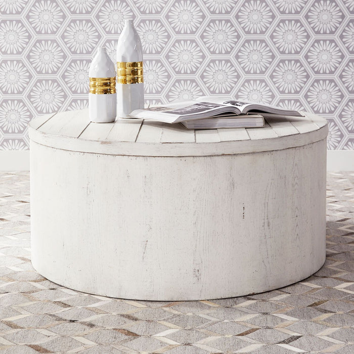 Modern Farmhouse Drum Cocktail Table