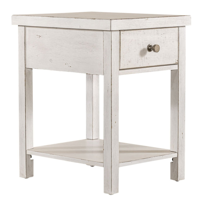 Modern Farmhouse Drawer Chair Side Table
