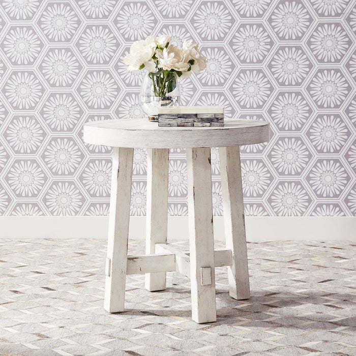 Modern Farmhouse Splay Leg Round End Table