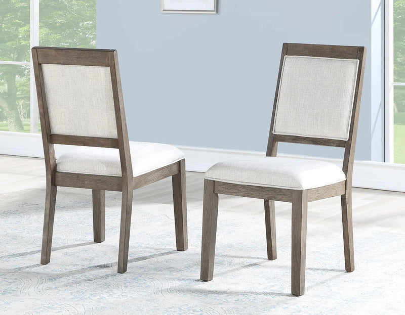 Steve Silver Molly Side Chair in Washed Grey Oak (Set of 2)