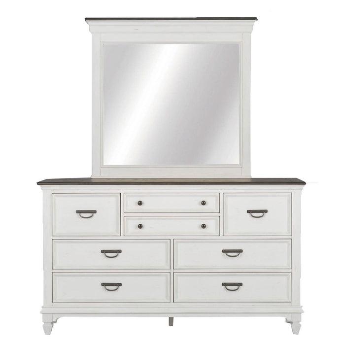 Allyson Park King Panel Bed, Dresser & Mirror