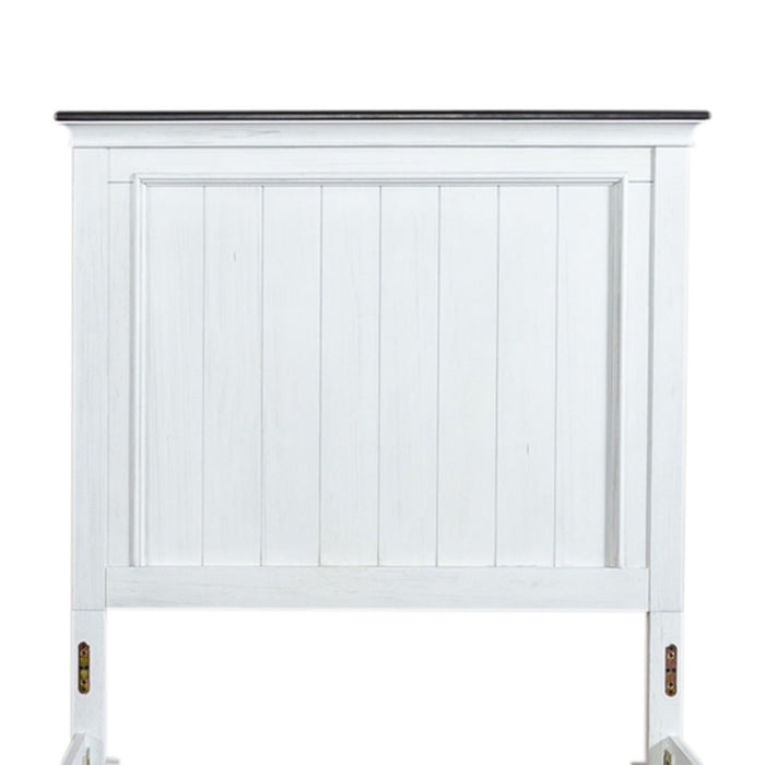 Allyson Park Full Panel Bed in Wirebrushed White