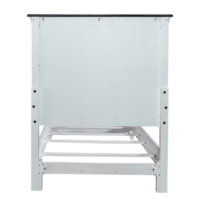 Allyson Park Full Panel Bed in Wirebrushed White