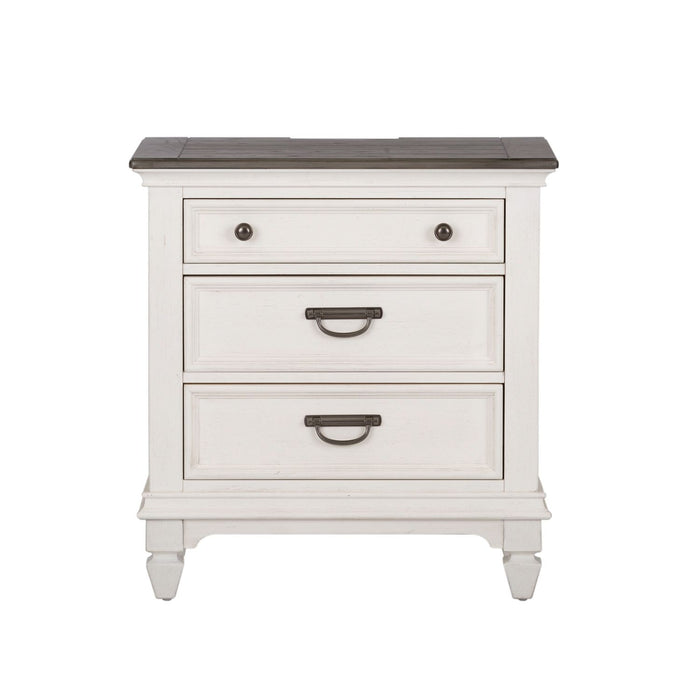 Allyson Park Nightstand in Wirebrushed White