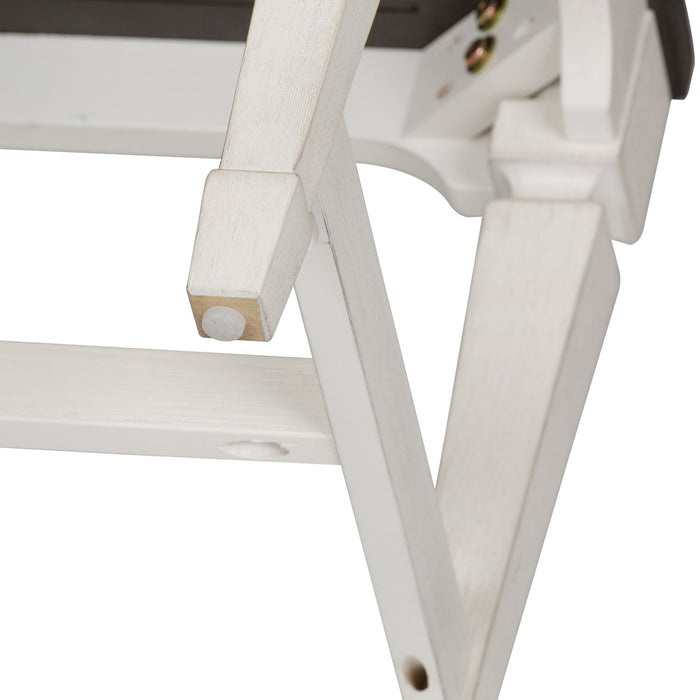 Allyson Park Wood Seat Bench in Wirebrushed White