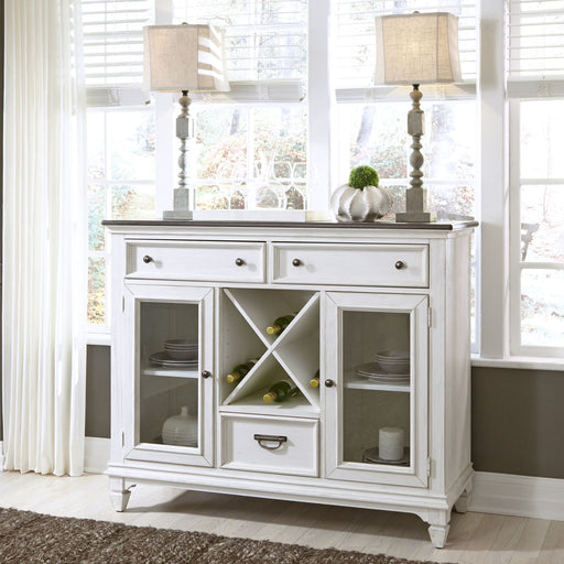 Allyson Park Buffet in White with Charcoal image