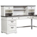 Liberty Furniture Allyson Park L Shape Writing Desk in Wirebrushed White image