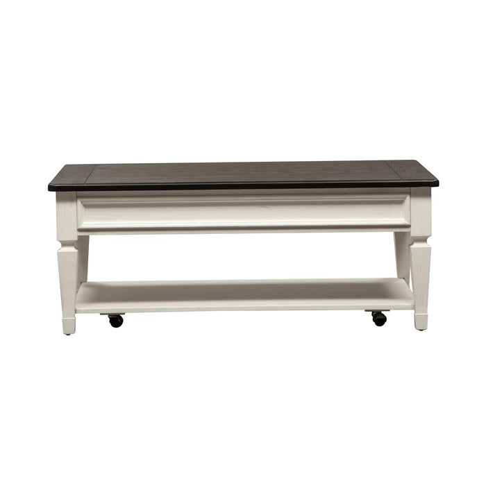 Allyson Park Rectangular Cocktail Table in Wirebrushed White