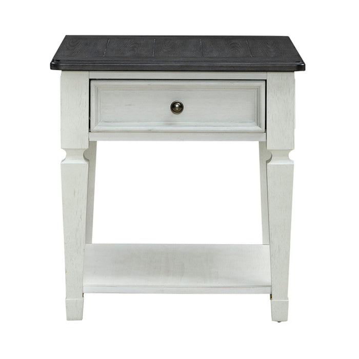 Allyson Park Drawer End Table in Wirebrushed White