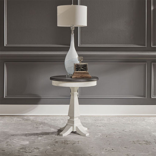 Liberty Allyson Park Chair Side Table in Wirebrushed White image