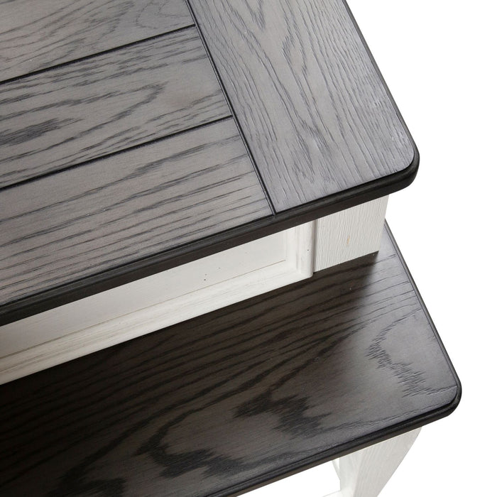 Allyson Park Console Bar Table in Wirebrushed White