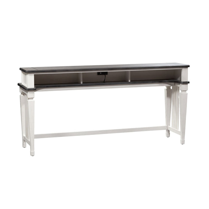 Allyson Park Console Bar Table in Wirebrushed White