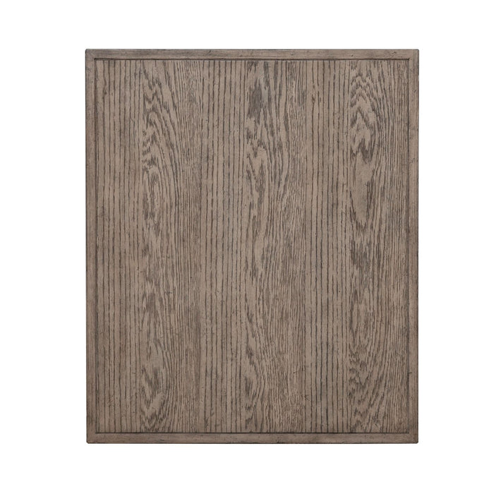 City Scape End Table in White Oak Veneers