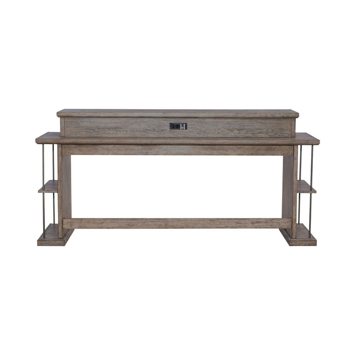 City Scape Console Bar Table in White Oak Veneers