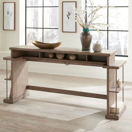 Liberty Furniture City Scape Console Bar Table in White Oak Veneers image